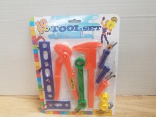 New 10 piece toy tool set 