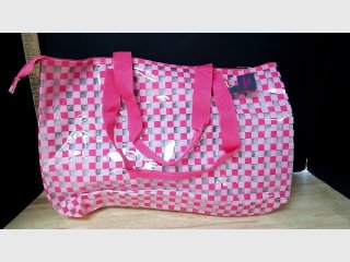 Pink Gingham Tote Bag