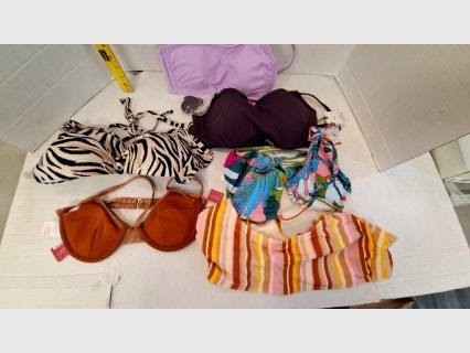 Lot of Colorful Bikini Tops, various sizes