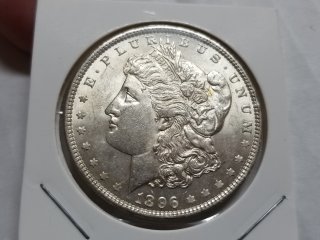1896 Morgan silver dollar 
