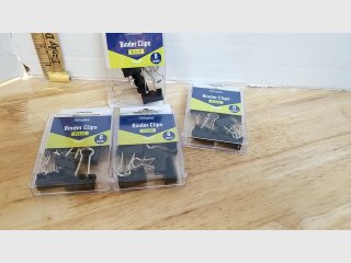 Black Binder Clips 8-Count Packs