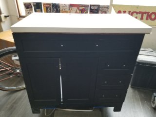 New Black Bathroom Vanity Cabinet, 19x37x36 in