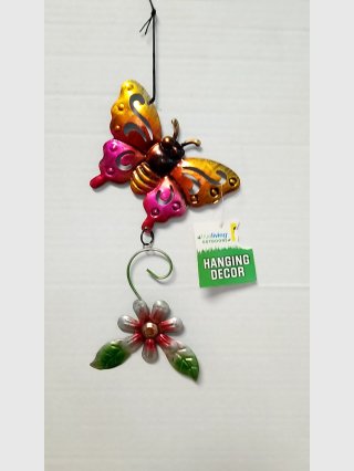 Metal Butterfly Hanging Decor 9 inch