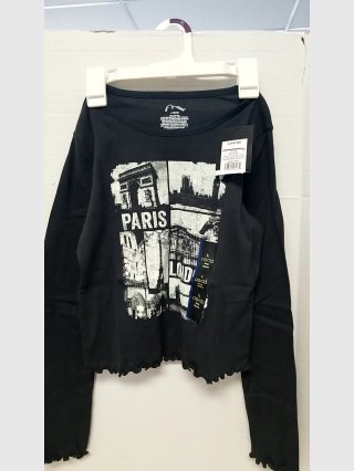 Paris Print Long Sleeve size L 10/12
