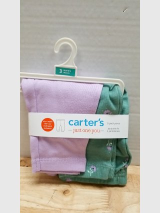 Carter\'s 2pk Baby Pants 3M Purple/Green
