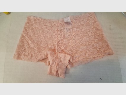 Pink Lace Panties, size XL