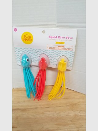 Sun Squad Squid Dive Toys 3 Pack