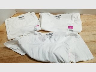 3 new ladies scoop neck shirts, L