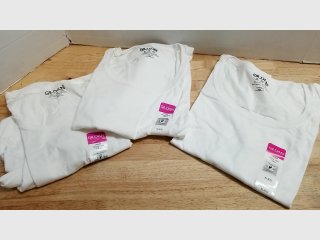 3 new ladies scoop neck shirts, XL