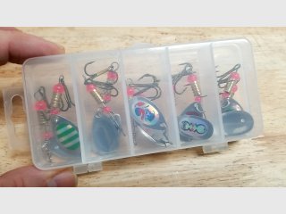 New Assorted Spinner Fishing Lures in Case