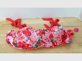 Floral Pink Bikini Top xl