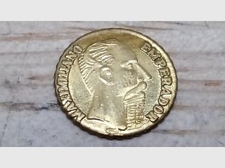 1865 Mexican gold coin