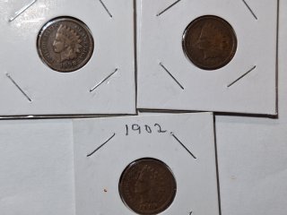 1898, 1899, 1902 Indianhead pennies