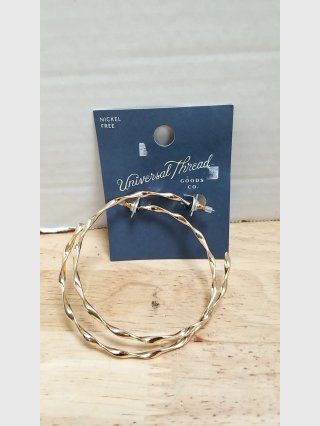 New Twisted Hoop Earrings 3 inch