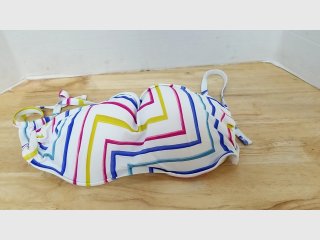 Colorful Zigzag Pattern Bikini Top 36DD
