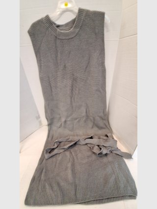Gray Knit Sleeveless Dress