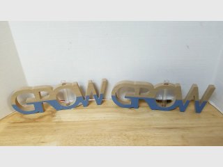 GROW Wooden Letters with Vases