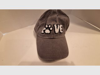 Gray Paw Love Embroidered cap
