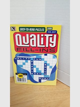 Quality Fill-Ins Puzzle Book No. 257