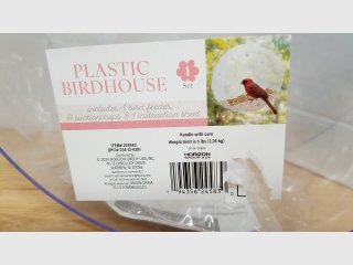 Plastic Birdhouse Feeder Set