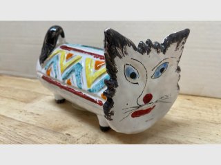 1960s Vintage Italian Ceramic Cat bank