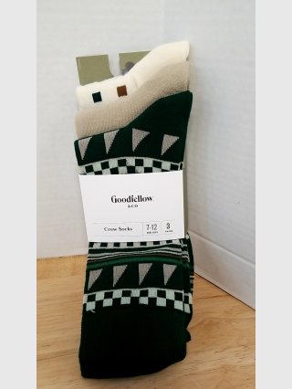 New Goodfellow Crew Socks 3 Pairs