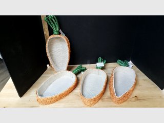 Carrot Shaped Woven Baskets Set