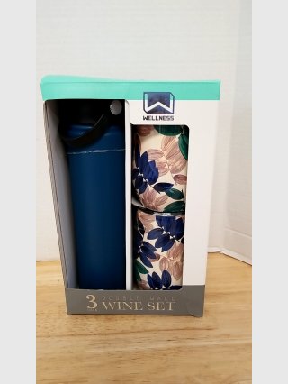 New 3 Double Wall Wine Set
