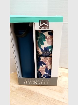 New Wellness 3pk Double Wall Wine Set