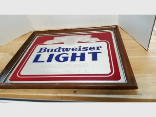 Budweiser Light Draught mirror 18 by 22 inch