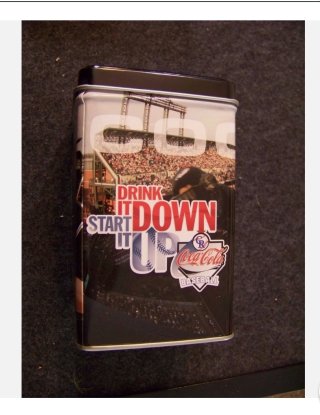 2006 Colorado Rockies R you in? Coors Field baseball ball Coca Cola lg tin