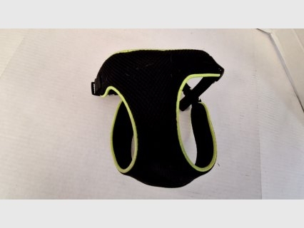 Black Mesh Dog Harness w/ Yellow Trim, size medium