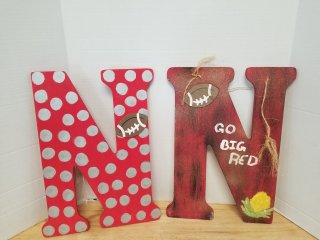 Wood husker decor, each approx 18 by 12 inch 