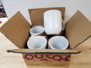 New 4 pack mugs each holds 13 oz