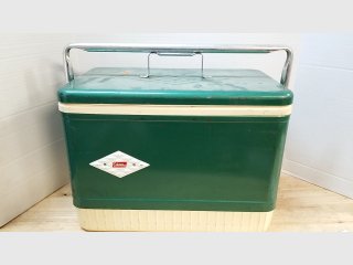Vintage Green Coleman Metal Cooler, 20x13x24 in