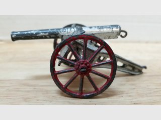 Vintage Toy Cannon, metal, 4 in, 