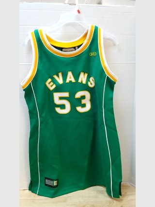 Dawkins Hardwood Legends #53 Green Basketball Jersey, L