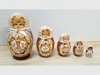 Russian Nesting Matryoshka Dolls Set, 8 in