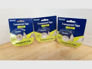 New OfficeHub Transparent Tape 3pk