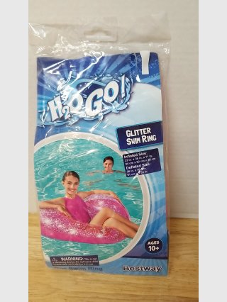 New Pink Glitter Swim Ring