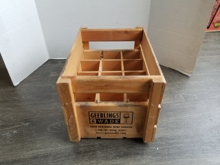 Wood crate, 17 by 12 by 11 inch