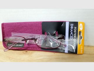 New Reading Glasses +2.0 in Case
