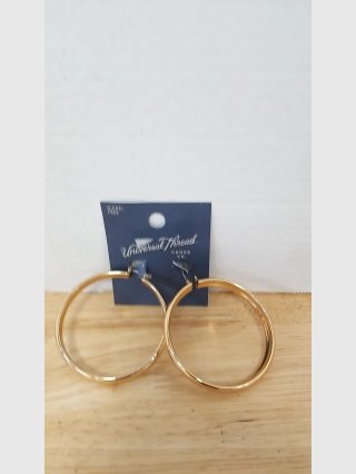 New Gold Hoop Earrings 3 inch