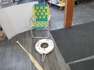 Lawn chair, oar, other