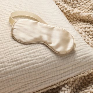 New Solid Silk Eye Mask Natural - Casaluna™: