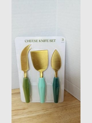 Gold Cheese Knife Set (3pc)
