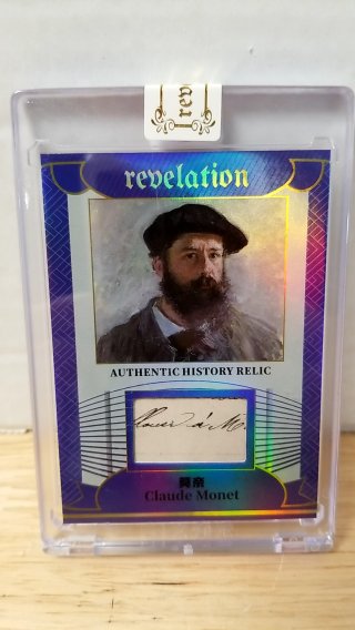 Claude Monet History Relic Card, Rare 39/75