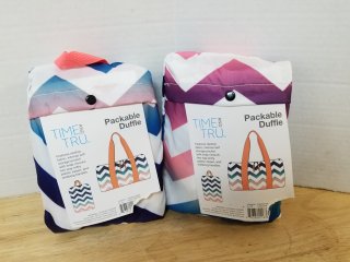 2 new packable duffle bags 