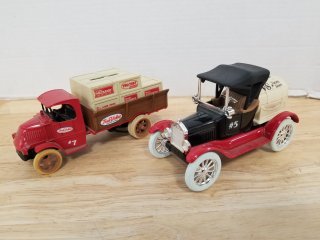 ERTL model coin banks, each approx 6 by 4 by 3 inch