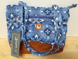 New Blue Patterned Tote Bag